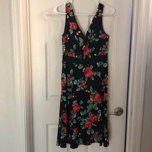 Mica floral shin length dress.  Size 6